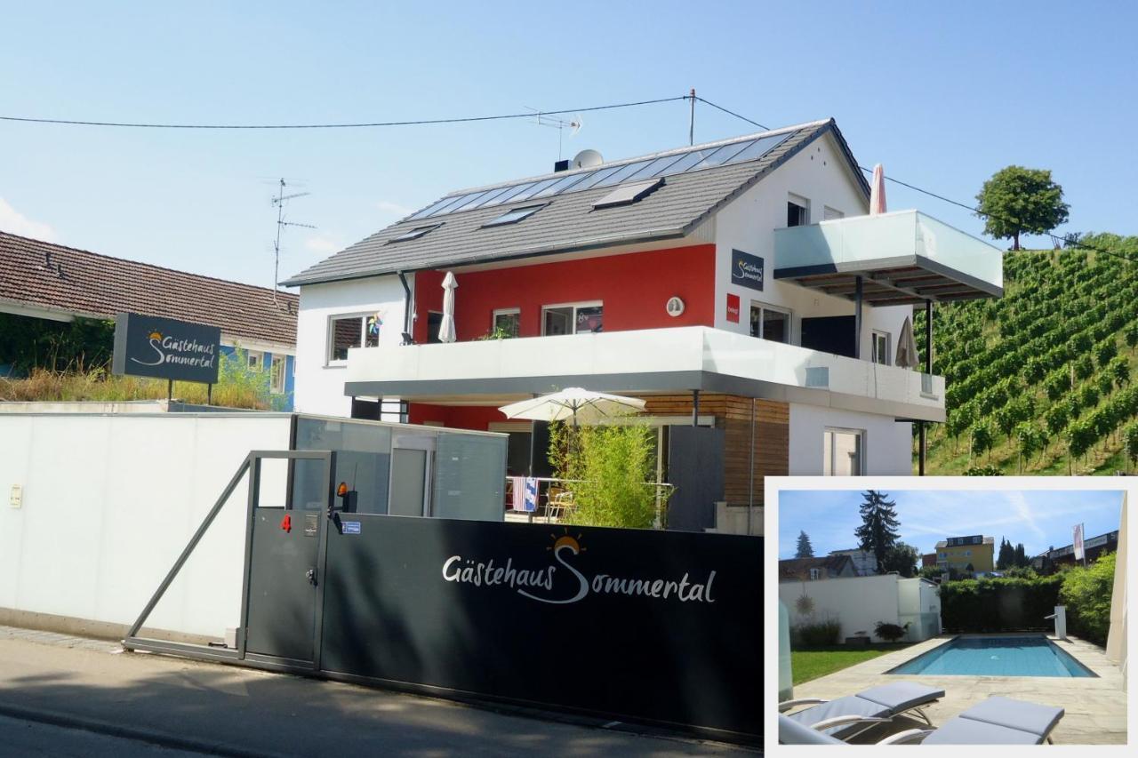 Gaestehaus Sommertal Mit Pool Im Garten, Eigener Parkplatz, 800M Zum Bodensee, 300M Zur Altstadt Meersburg Exterior foto